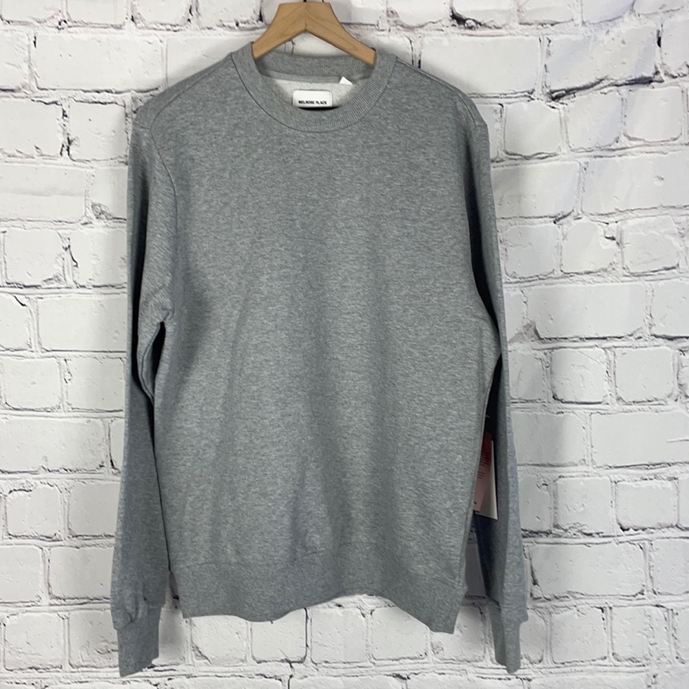 NWT Melrose Place Gray Pullover Sweatshirt Sz M